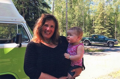 Susie Terwilliger with baby Ninja R. at 1st birthday party